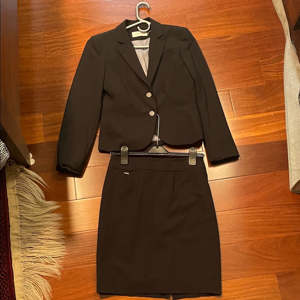 Calvin Klein Black Blazer and skirt suit